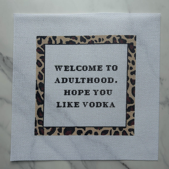 Imperfect: Adulthood Vodka -  Needlepoint Canvas — Final Sale