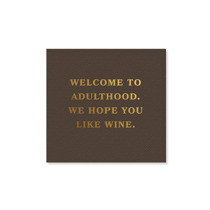 Adulthood...Wine Napkins