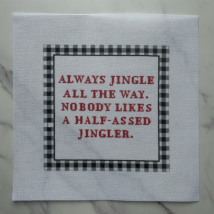 Imperfect: Jingle All the Way -  Needlepoint Canvas — Final Sale